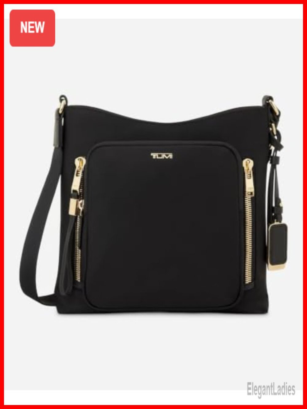 Nylon Crossbody Bag with Adjustable Strap, Multiple Pockets, Water-Resistant,